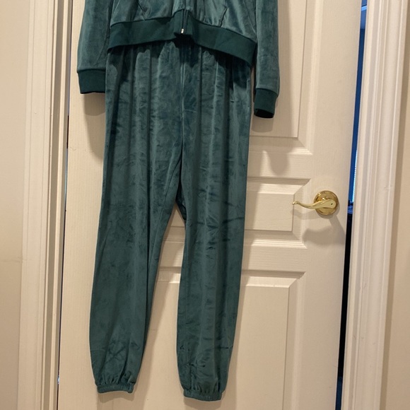 Victoria’s Secret Pink L & M Green Velour Sweatsuit - Picture 3 of 15